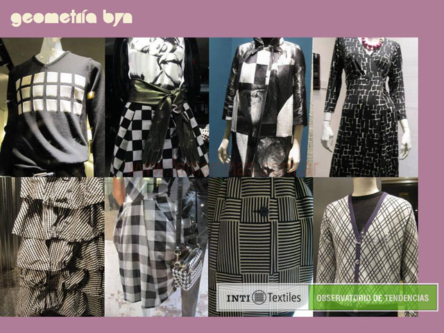 Materiales telas geometricas de moda otoño invierno 2010